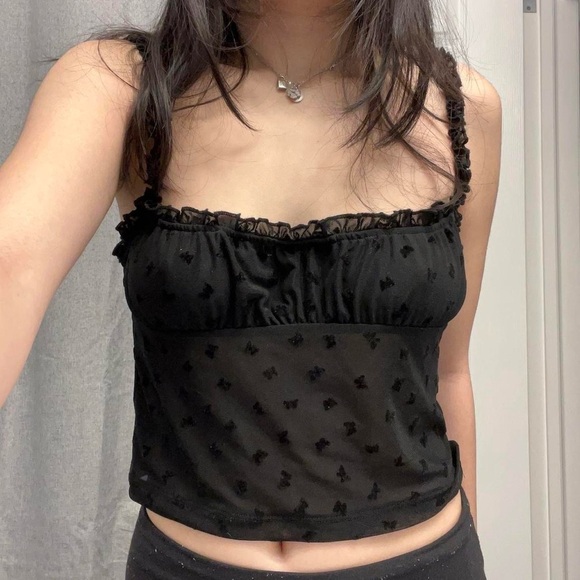 Motel Rocks Mesh Butterfly Top - Picture 7 of 8